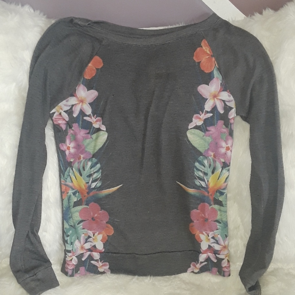 Floral print sweater